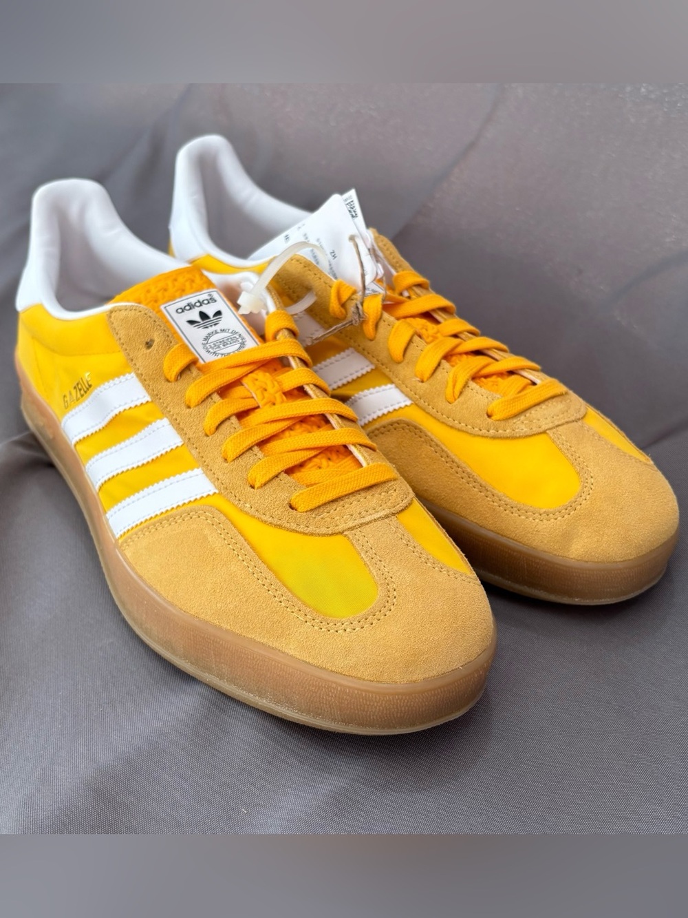 Adidas Gazelle Yellow White Gum Suede Men’s Size 12 New No Box